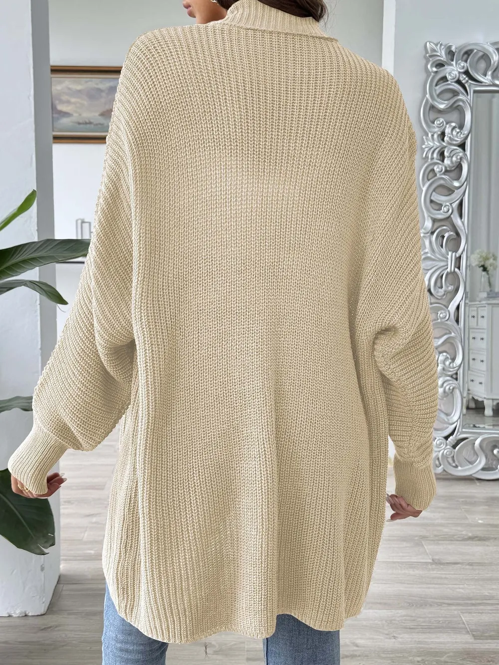 Oversized Knit Open Front Cardigan, image 4