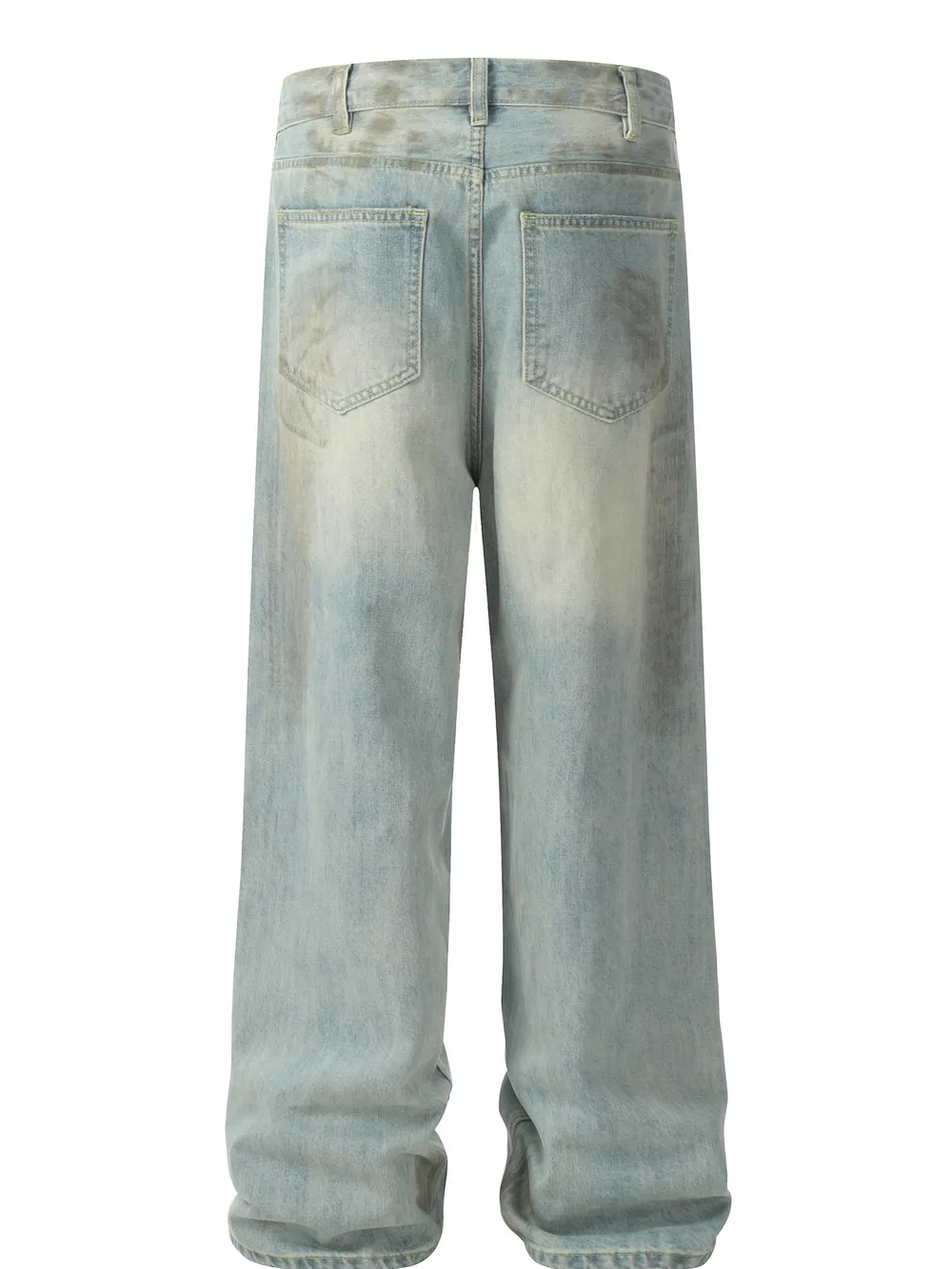 Men's Distressed Wide Leg Relaxed Fit Jeans, image 3