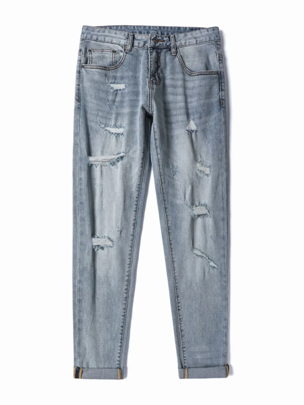 Men's Distressed Slim Fit Jeans, image 8