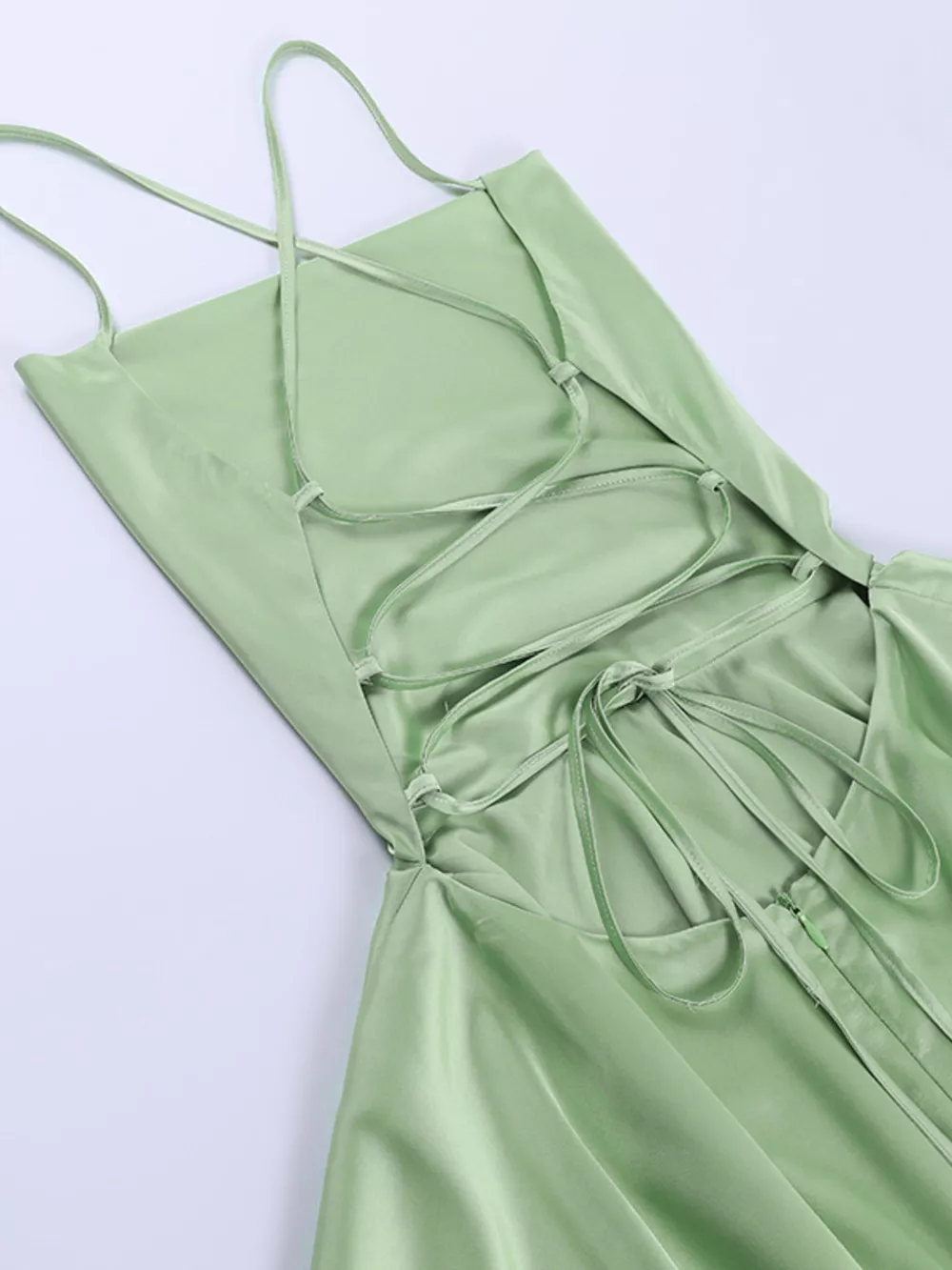 Backless Layered Ruffled Cami Dress, image 8