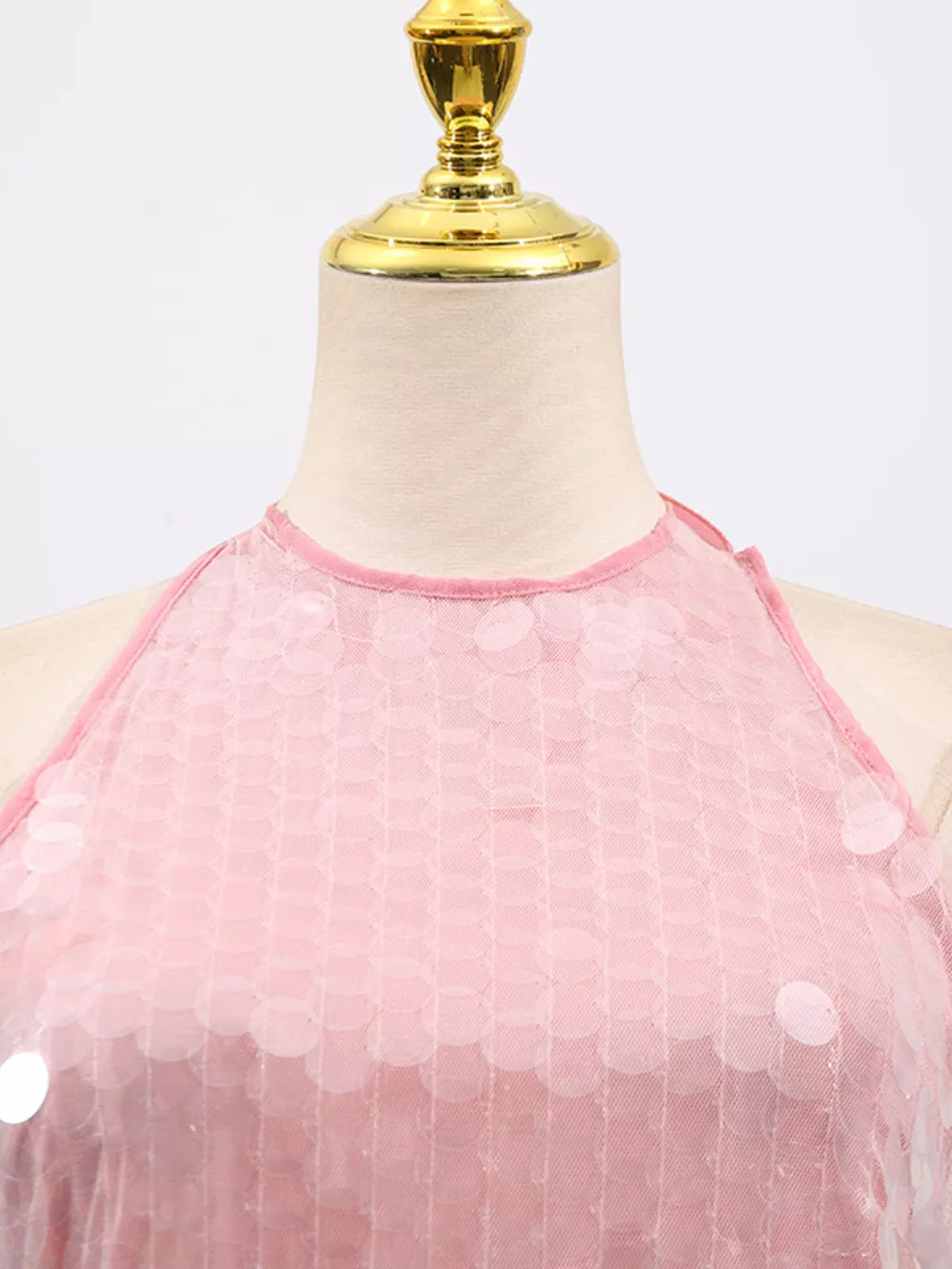 Sequin Halter Neck Mini Dress, image 6