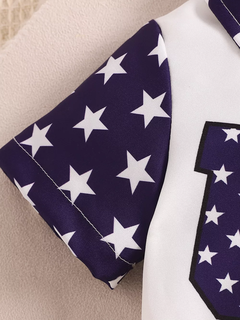 Children's Patriotic USA Print Bodysuit and Overalls Outfit Set, image 3