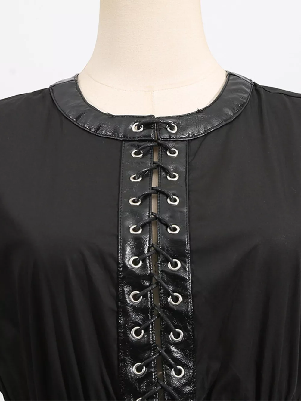 Lace-Up Corset Sleeveless Midi Dress, image 5