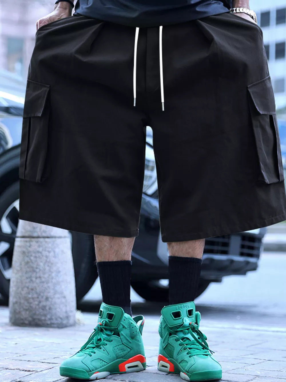 Men's Full Size Cargo Shorts with Drawstring Waist Plus Size, image 8