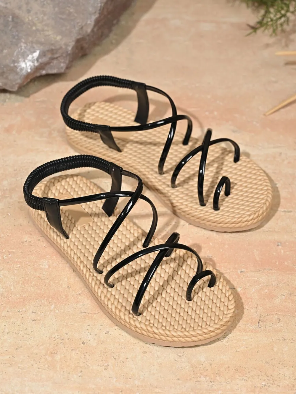 Toe Loop Flat Sandals, image 2