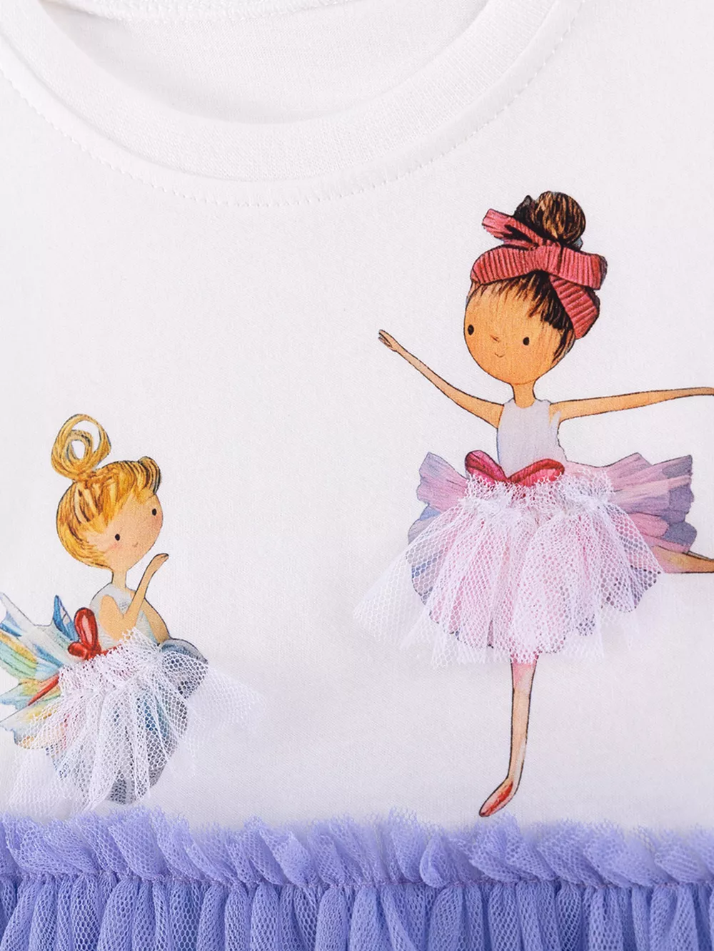 Children's Ballerina Round Neck Tulle Dress, image 6