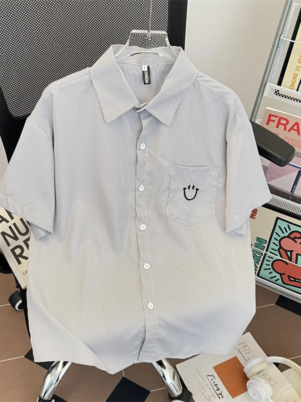 Men's Plus Size Button Up Short Sleeve Shirt, image 5