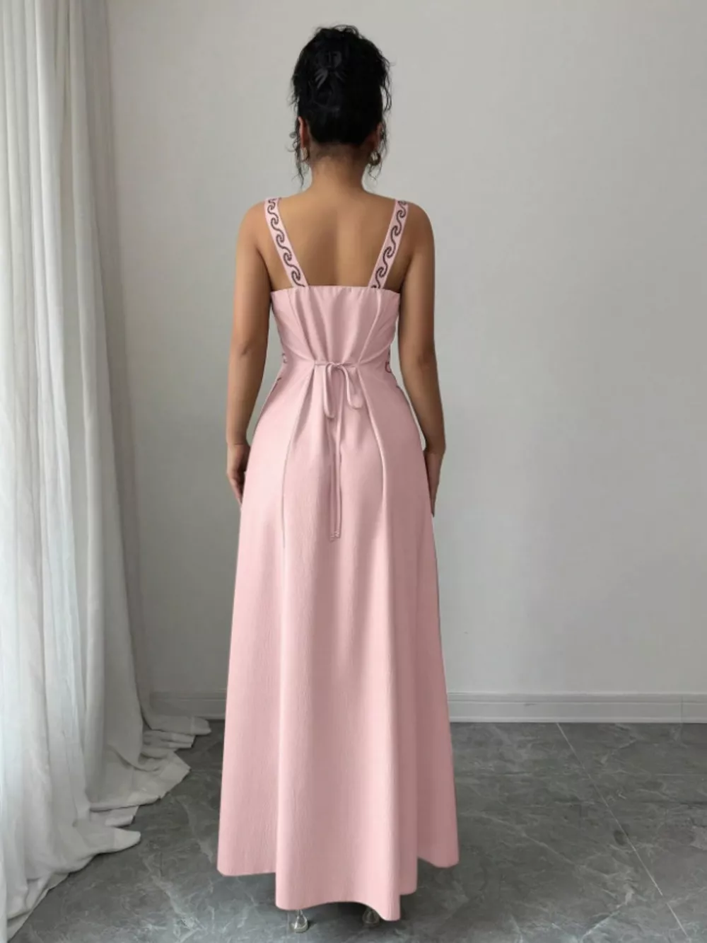 Floral Sleeveless Maxi Dress with Side Slit, image 2