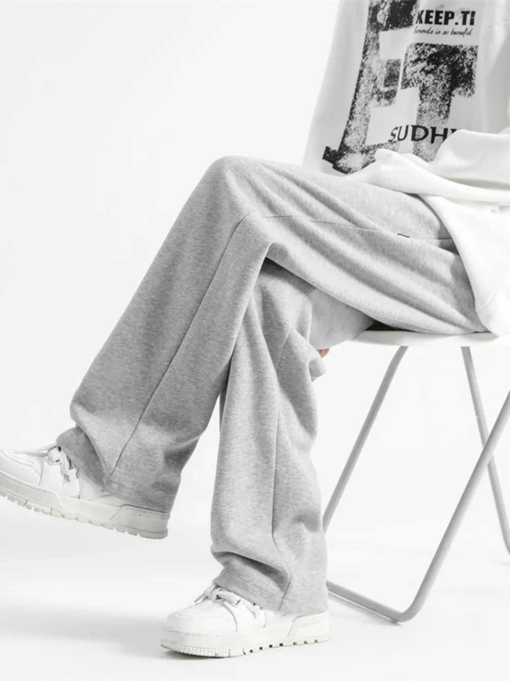 Men's Full Size Casual Loose-Fit Drawstring Sweatpants Plus Size, image 3