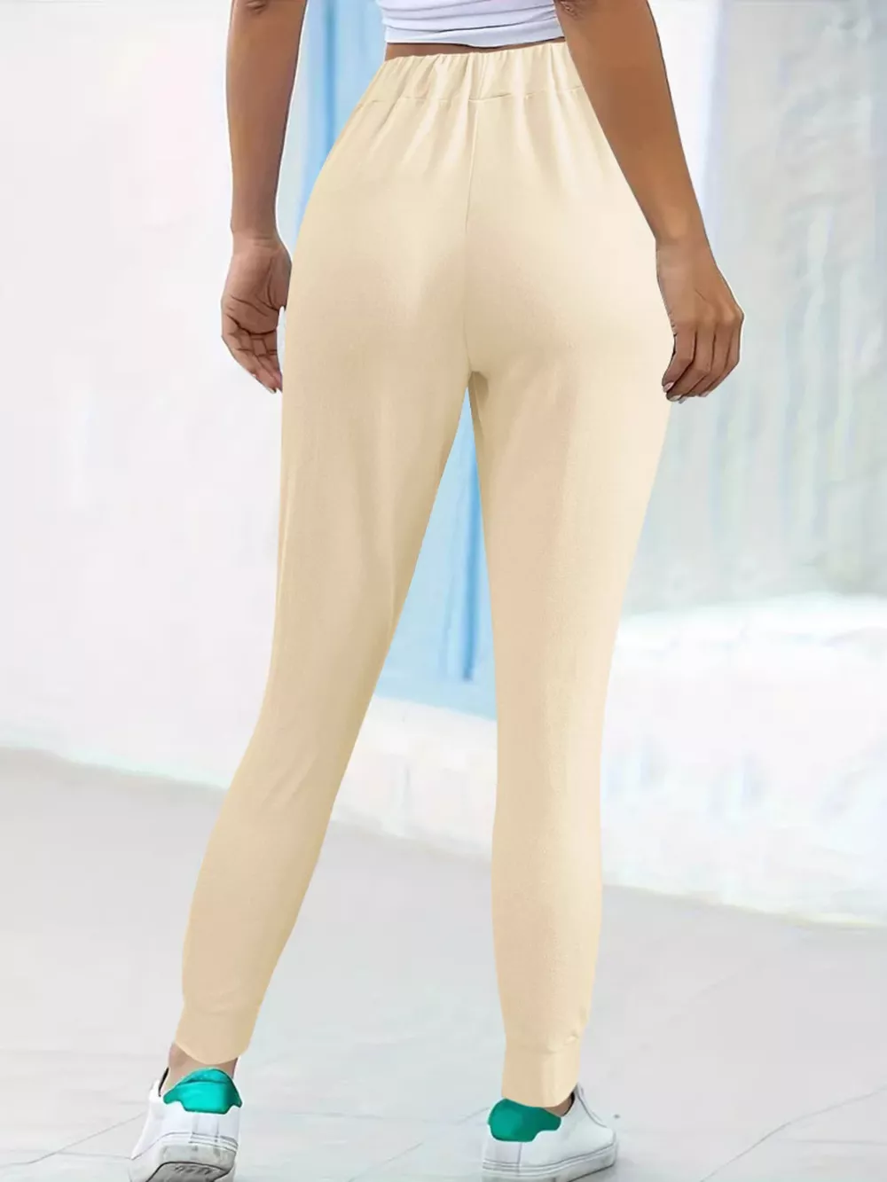 Comfortable Elastic Waist Casual Pants, image 8