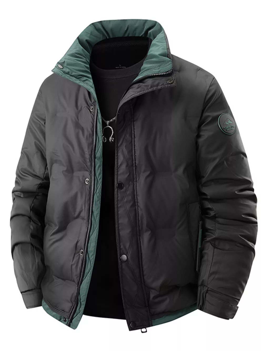 Men's Plus Size Warm Padded Lightweight Coat, image 2