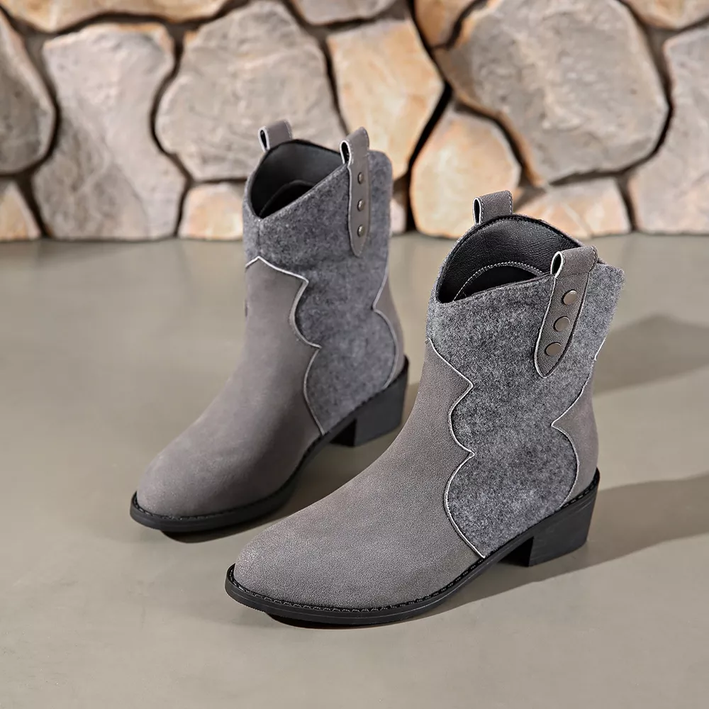 Point Toe Block Heels Boots, image 2