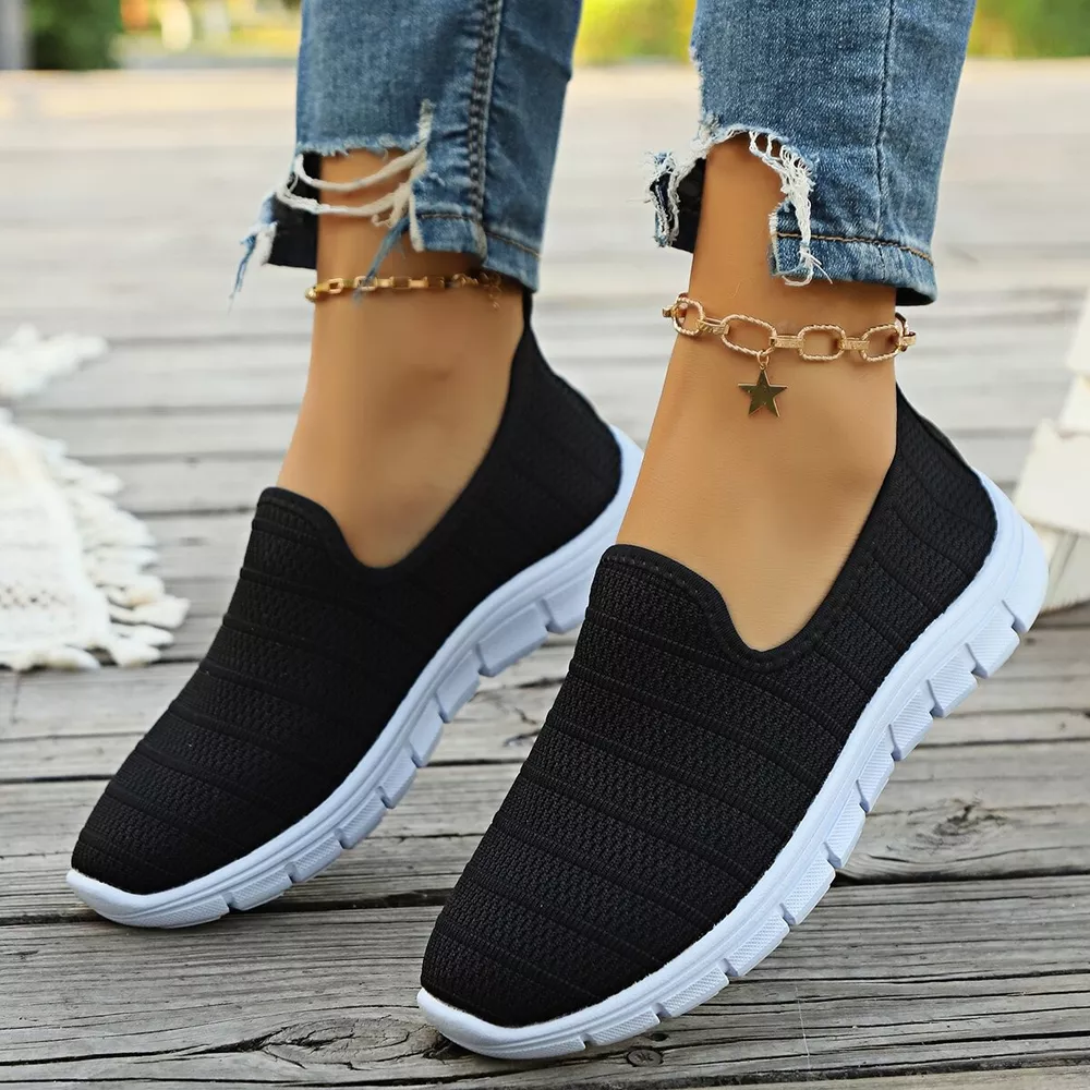 Round Toe Mesh Slip-Ons, image 12