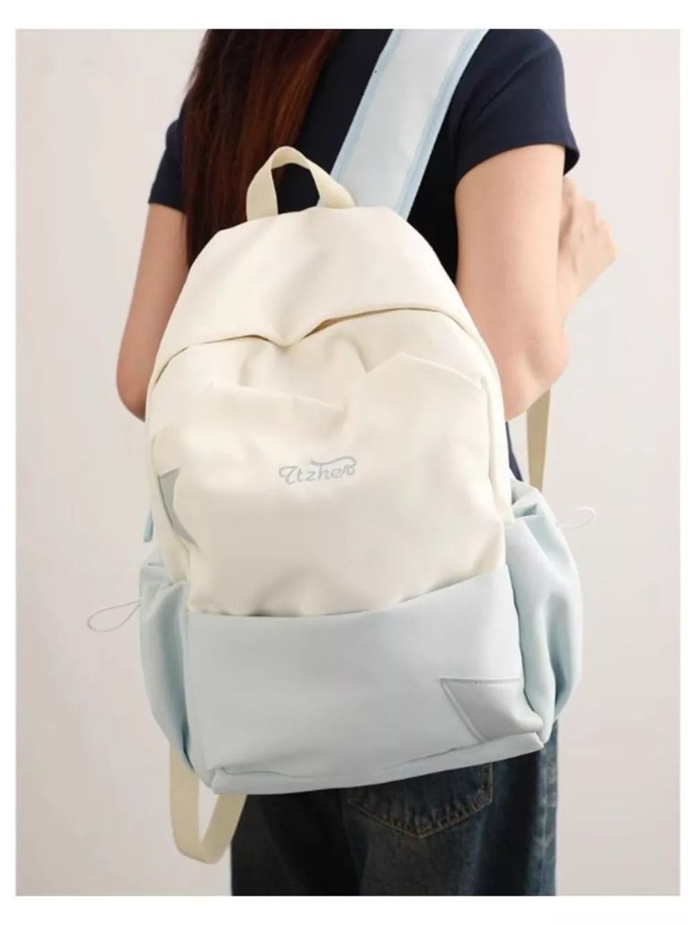 Two-Tone Lightweight Backpack Bag, image 4