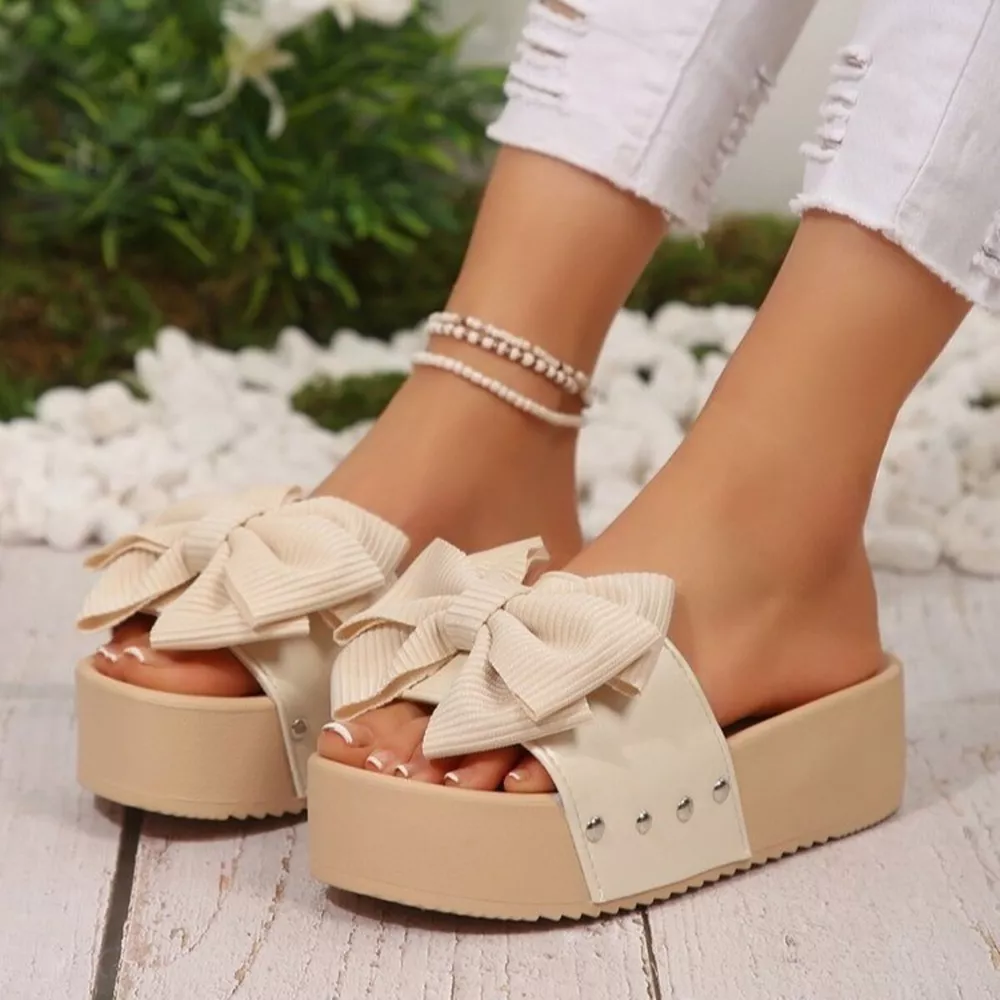Bow Decor Platform Sandals, image 12