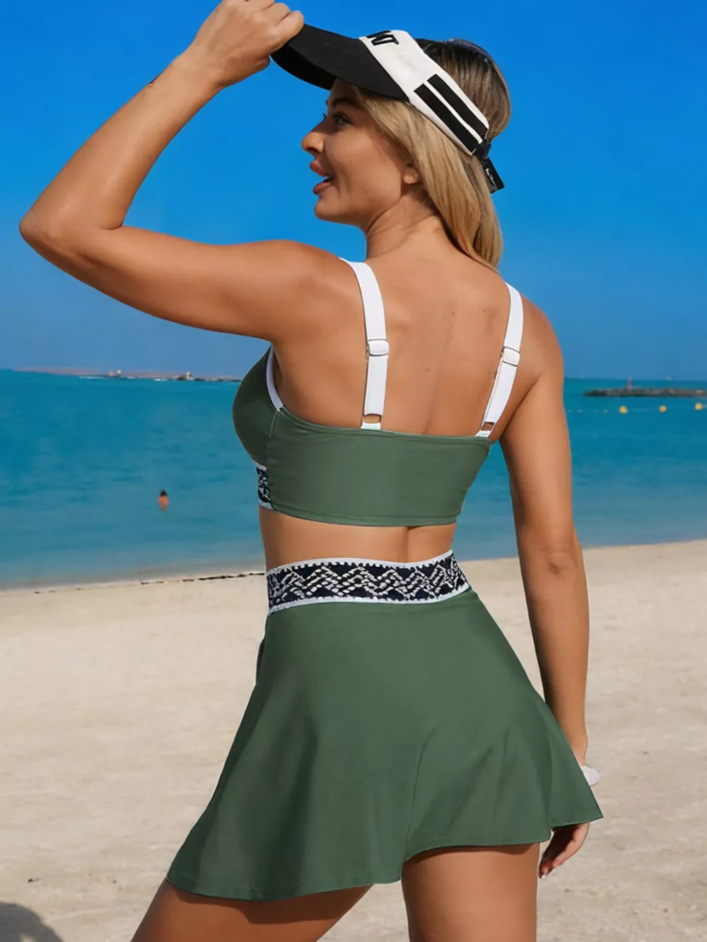Contrast Trim Tank and Skort Swim Set, image 15