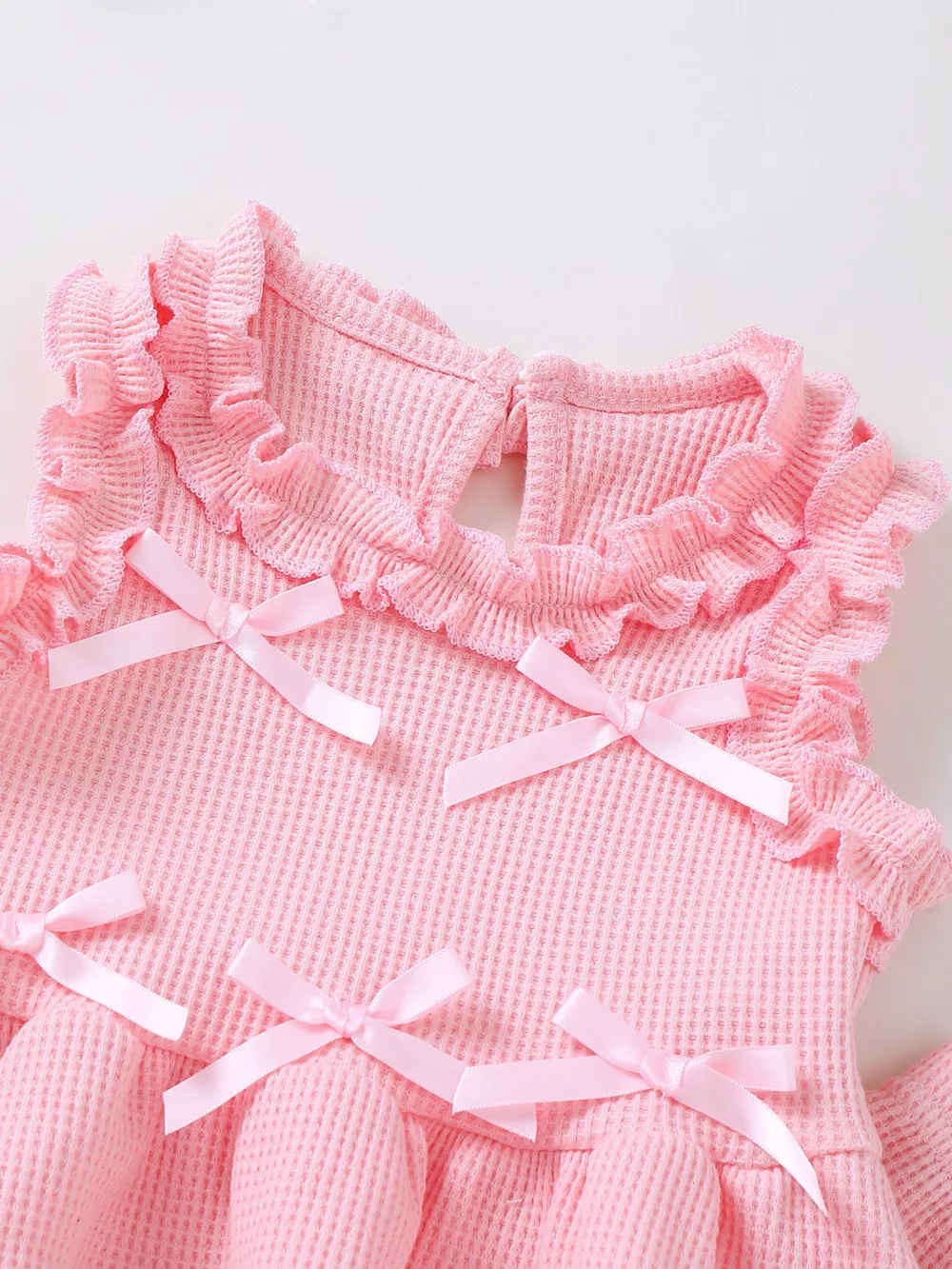 Children's Bow Waffle Knit Top and Pants Set, image 3