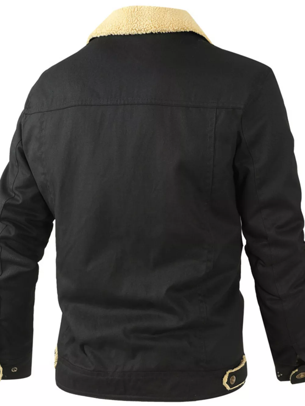 Men's Full Size Sherpa Lined Snap Down Jacket Plus Size, image 6
