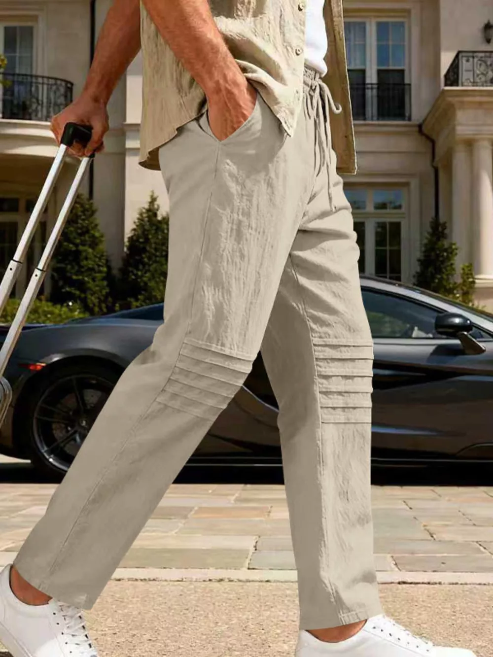 Men's Full Size Casual Drawstring Pants Plus Size, image 5