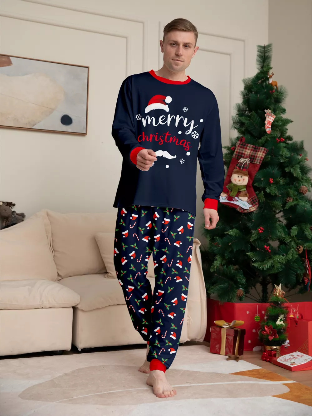 Full Size Family Matching Christmas Pajama Set Plus Size, image 7