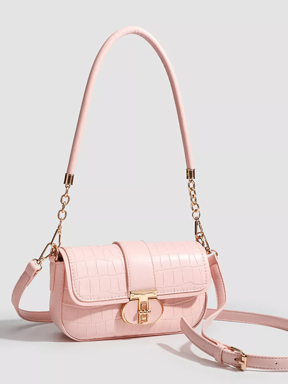 Textured Flap Shoulder Bag, image 4