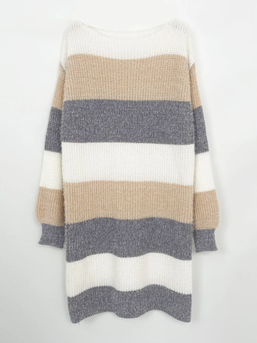 Color Block Long Sleeve Sweater Dress, image 6