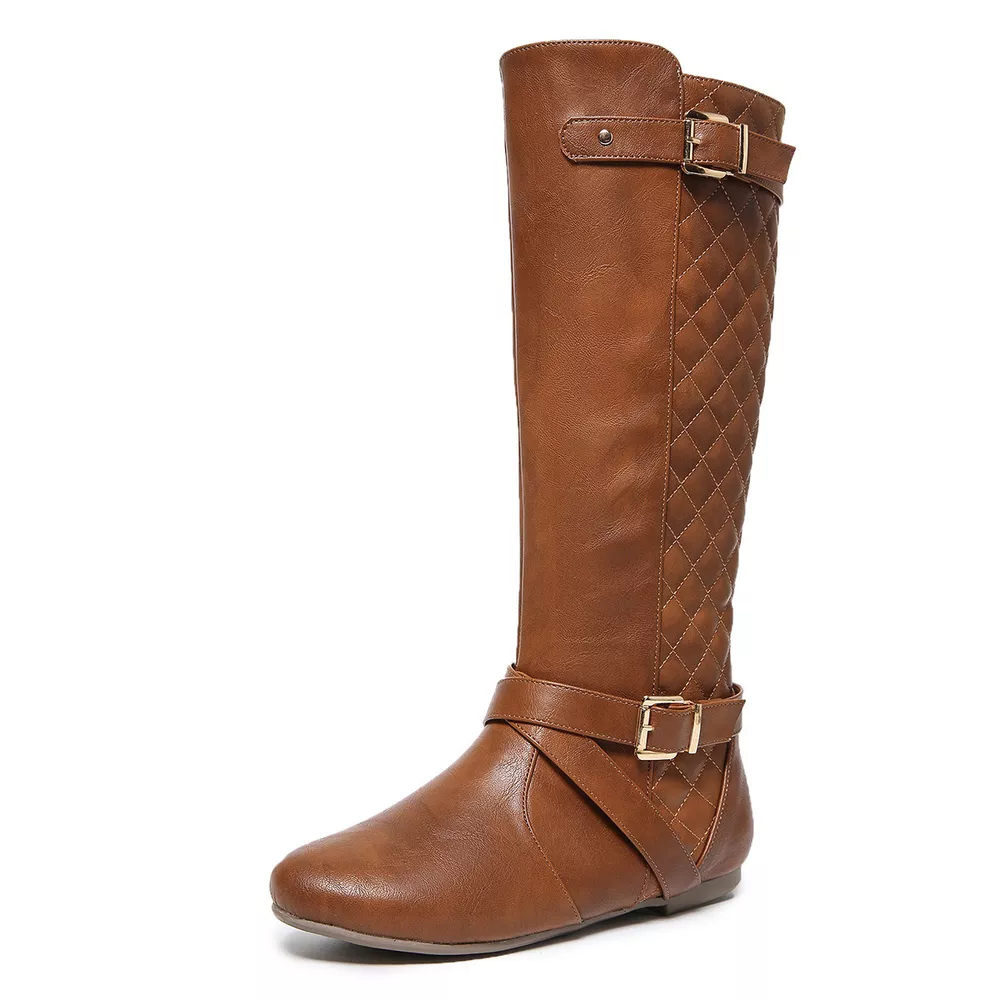 Round Toe Block Heels Boots, image 8