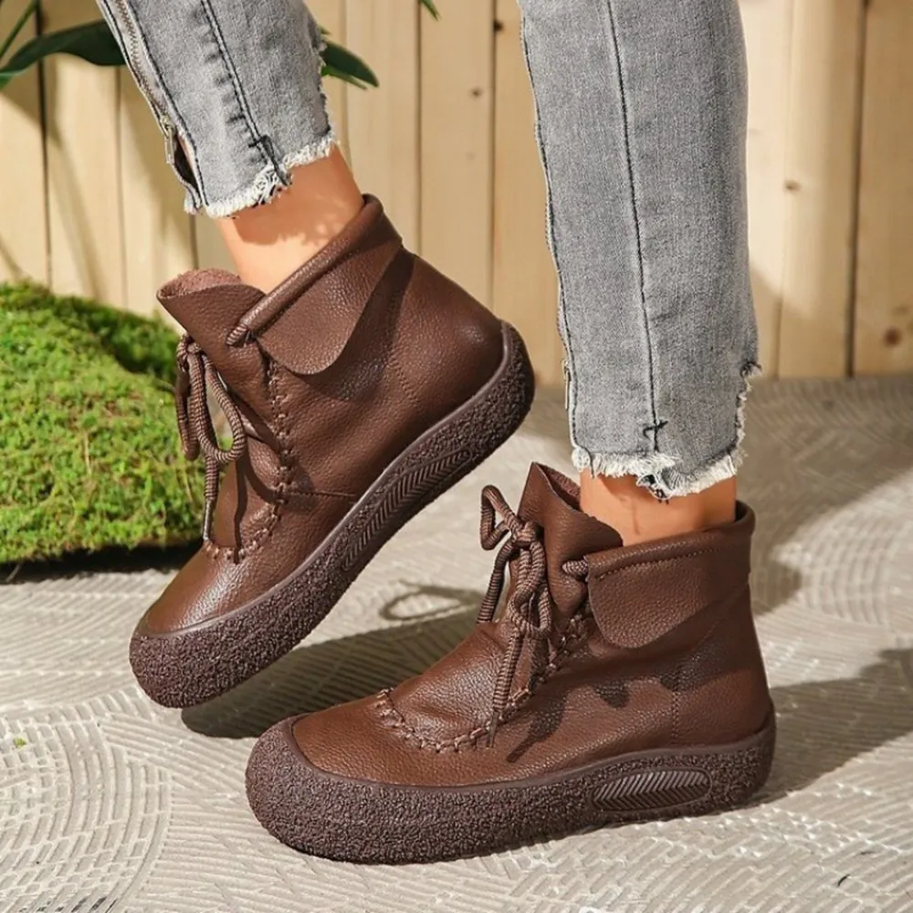 Lace-Up Platform Ankle Boots, image 5