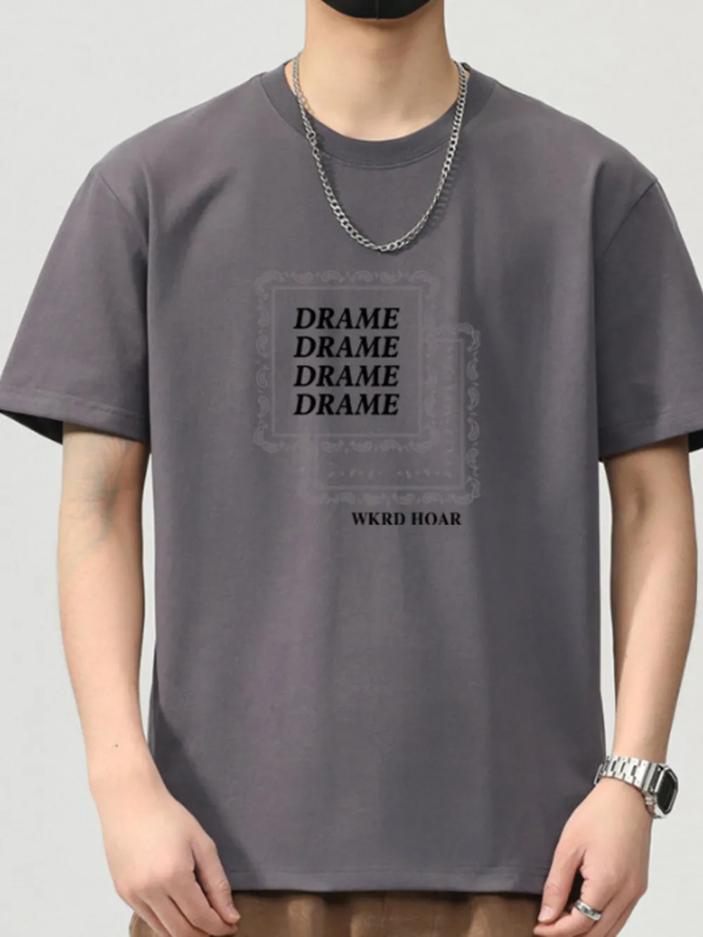 Men's Plus Size Round Neck Short Sleeve T-Shirt, image 3