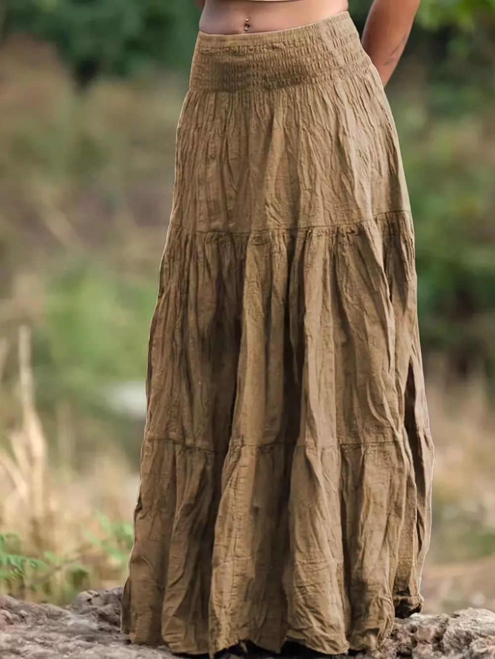 Tiered Maxi Skirt, image 15