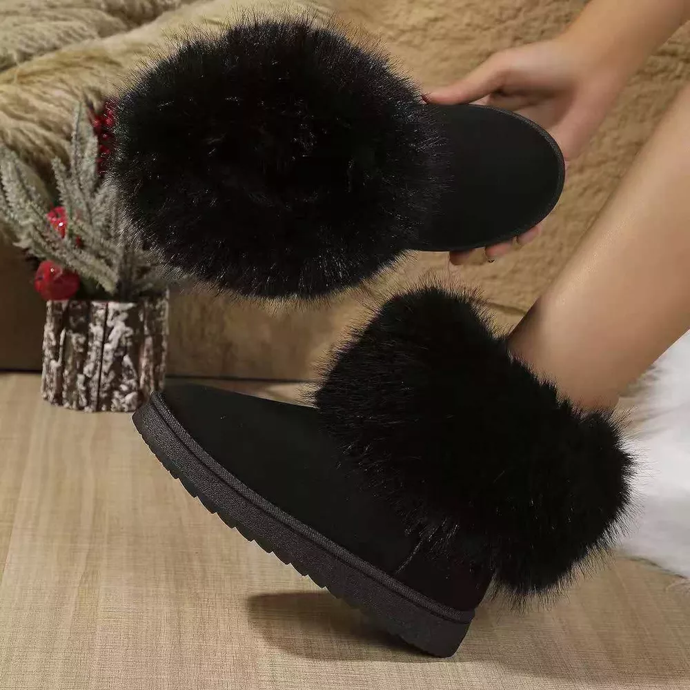 Fuzzy Trim Ankle Boots, image 4