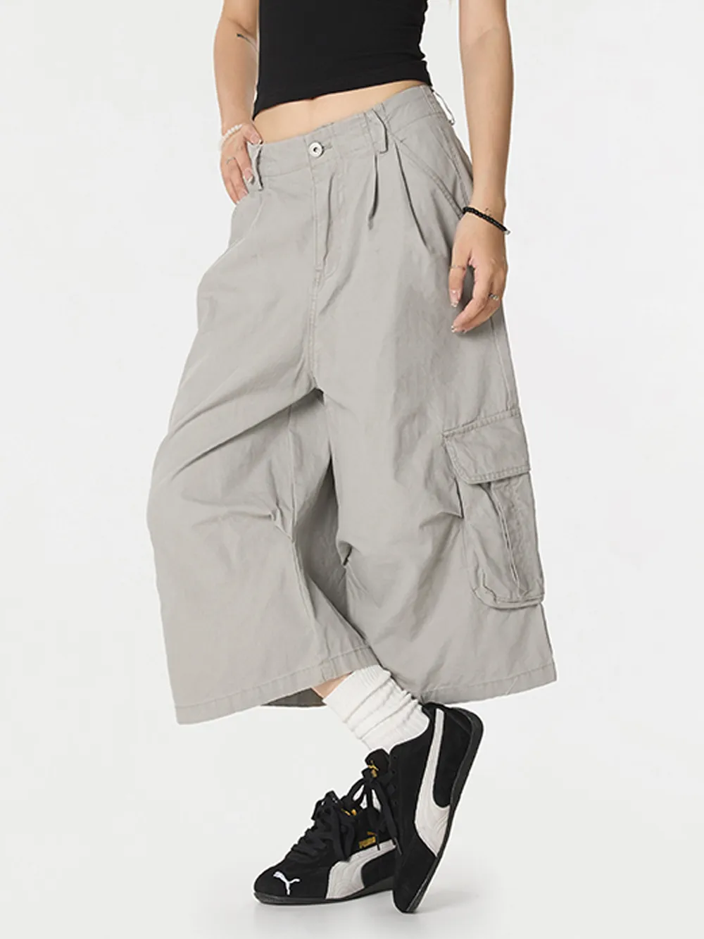 Men's Wide Leg Cargo Shorts, image 8