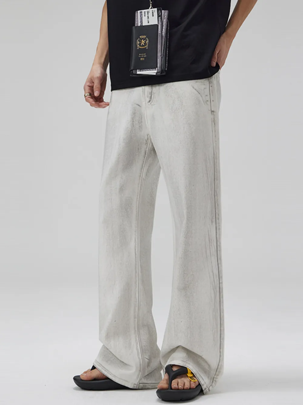 Men's Full Size Wash Wide Leg Jeans Plus Size, image 2