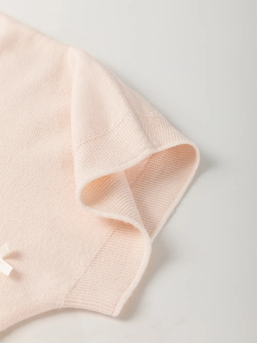 Pearl Embellished Bow Detail Short Sleeve Sweater, image 7