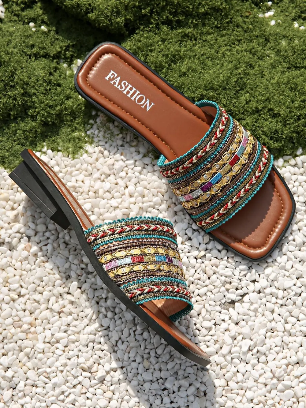 Open Toe Flats Sandals, image 2