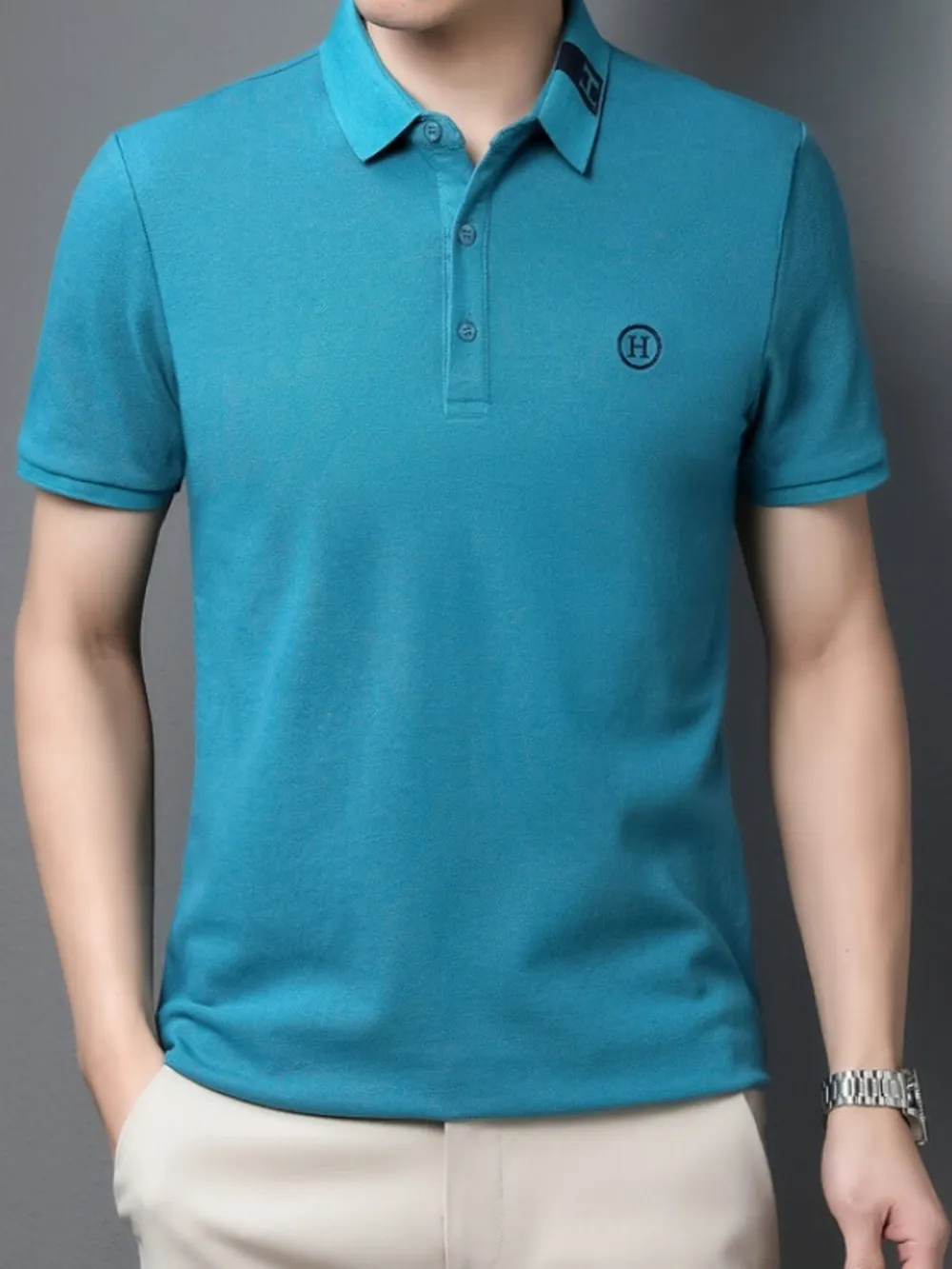 Men's Plus Size Classic Short Sleeve Polo Shirt, image 3