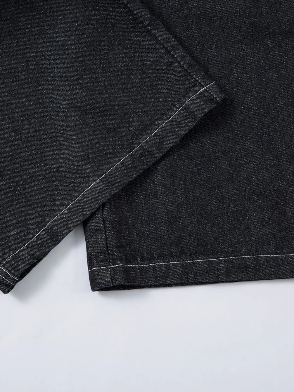 Men's Embroidered Wide Leg Baggy Jeans, image 14
