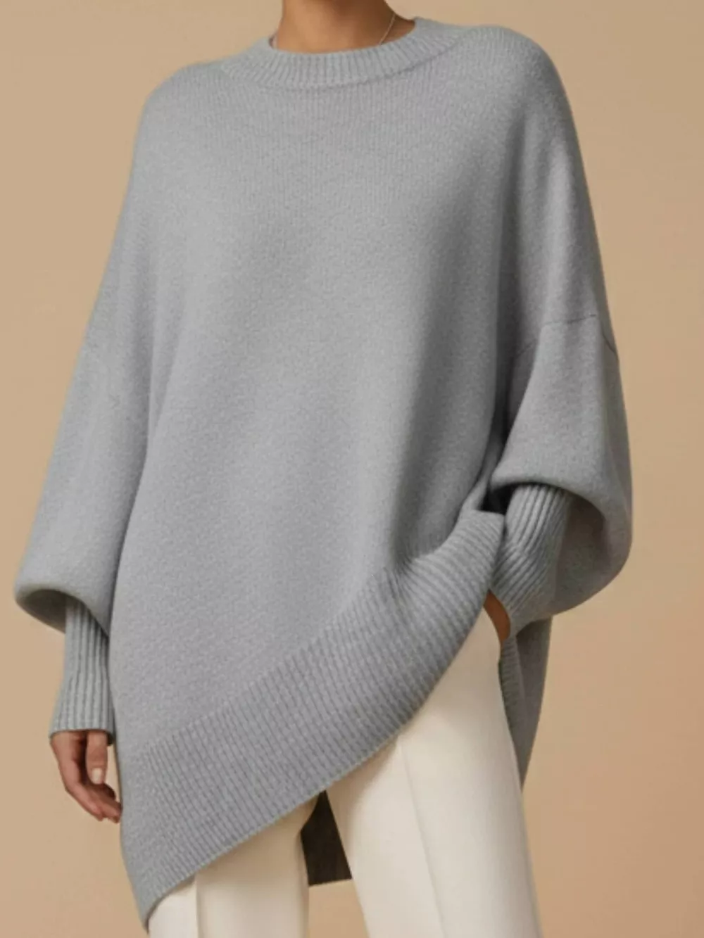 Oversized Batwing Sleeve Sweater, image 6