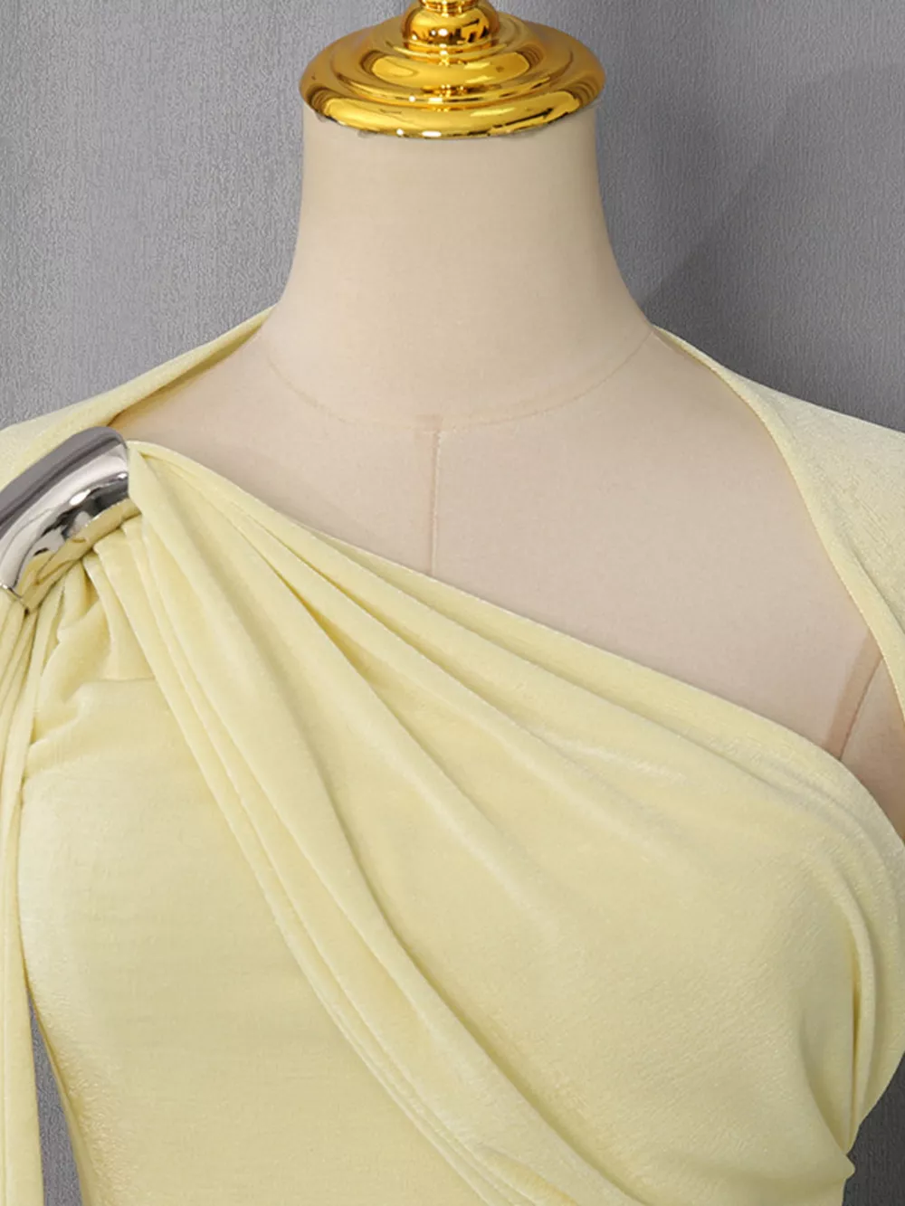 One-Shoulder Draped Maxi Dress, image 11