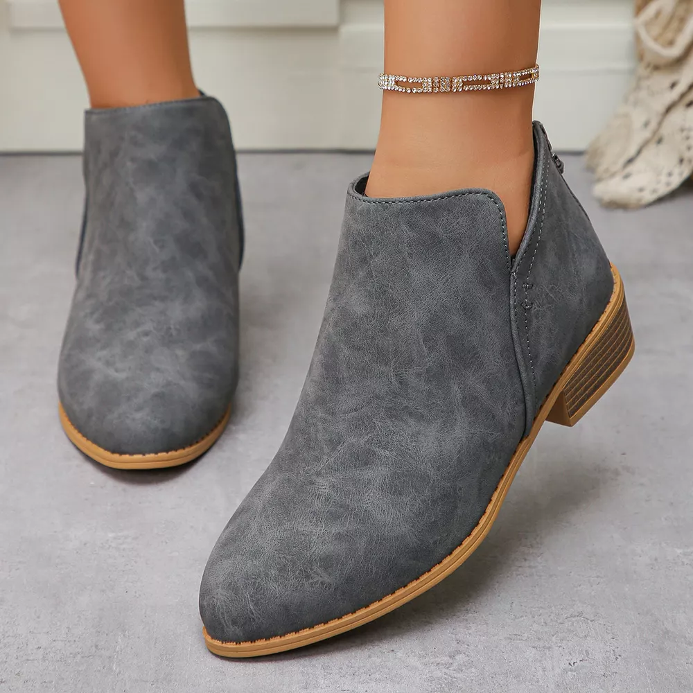Point Toe Block Heels Boots, image 8