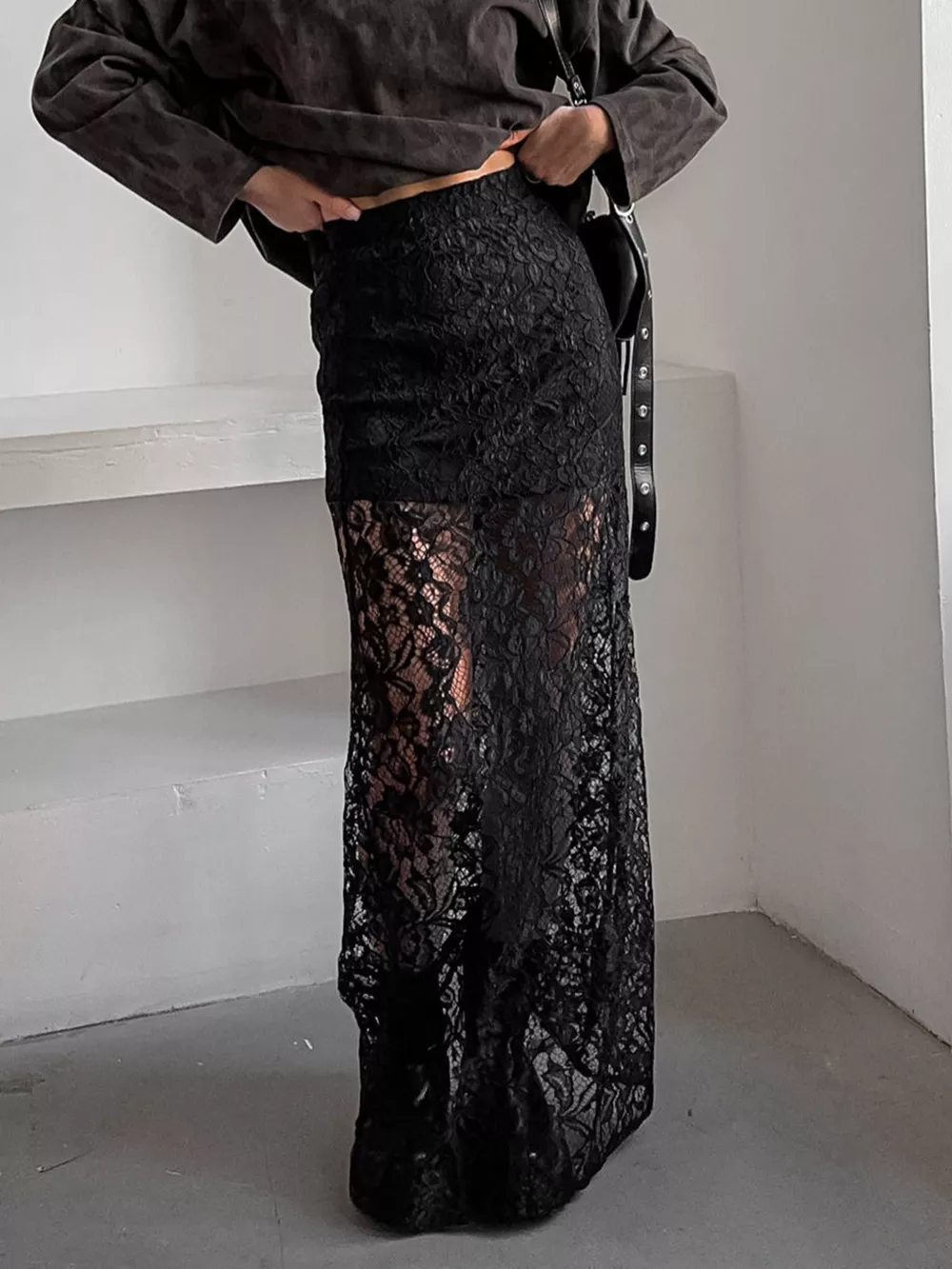 Lace Maxi Skirt, image 5
