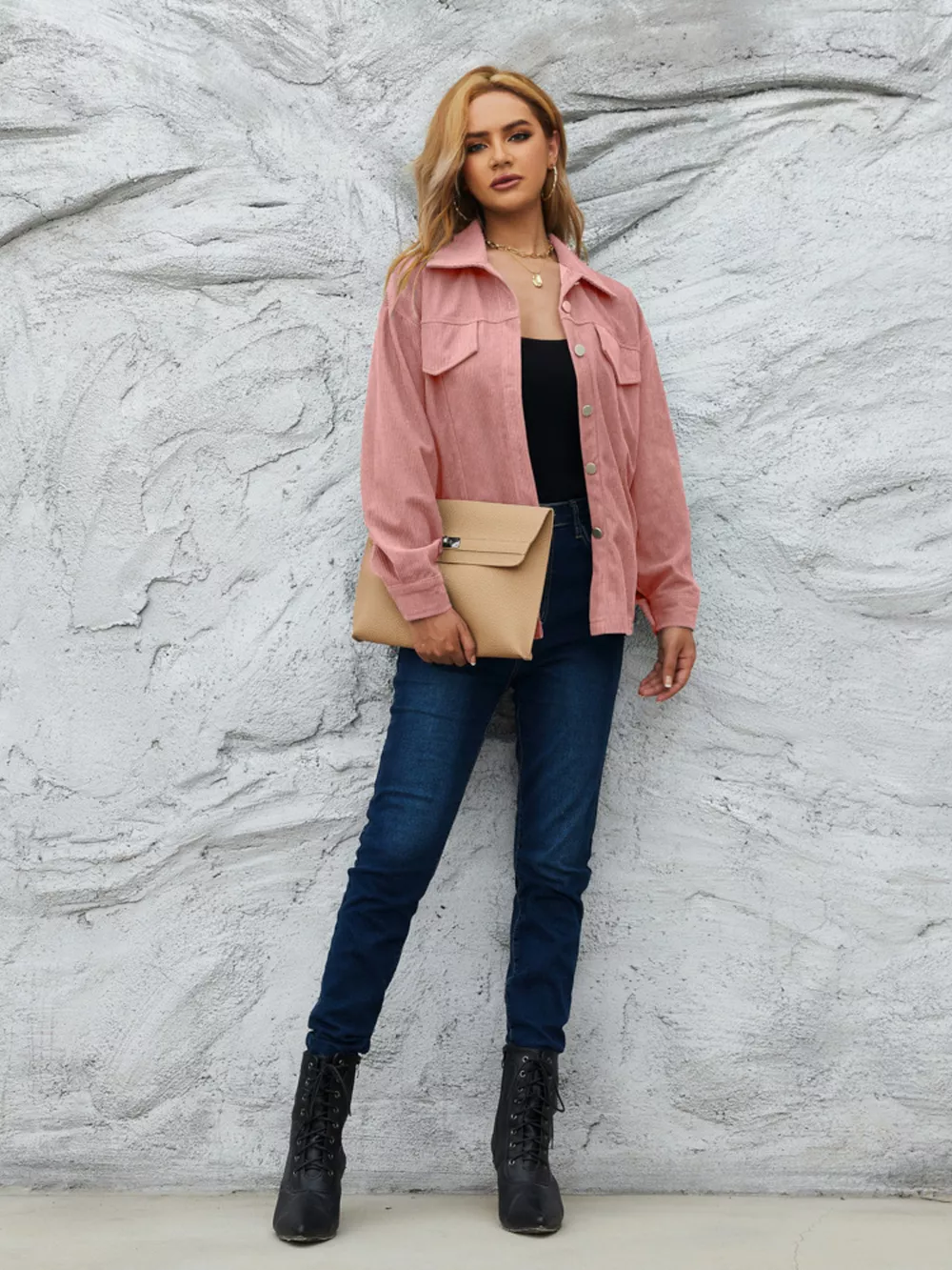 Casual Corduroy Button-Down Jacket, image 22