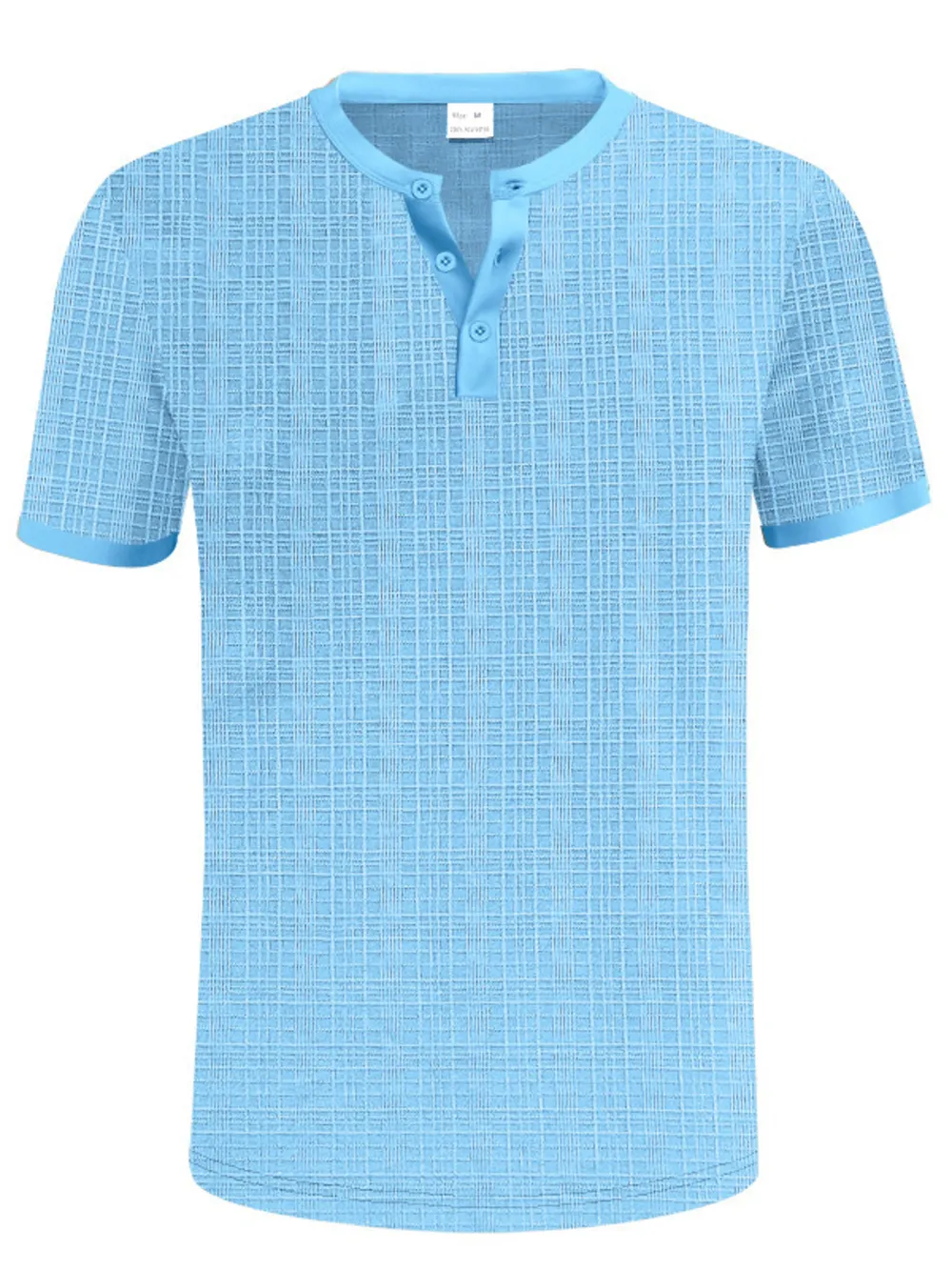 Men's Full Size Button Detail Short Sleeve Top Plus Size, image 6