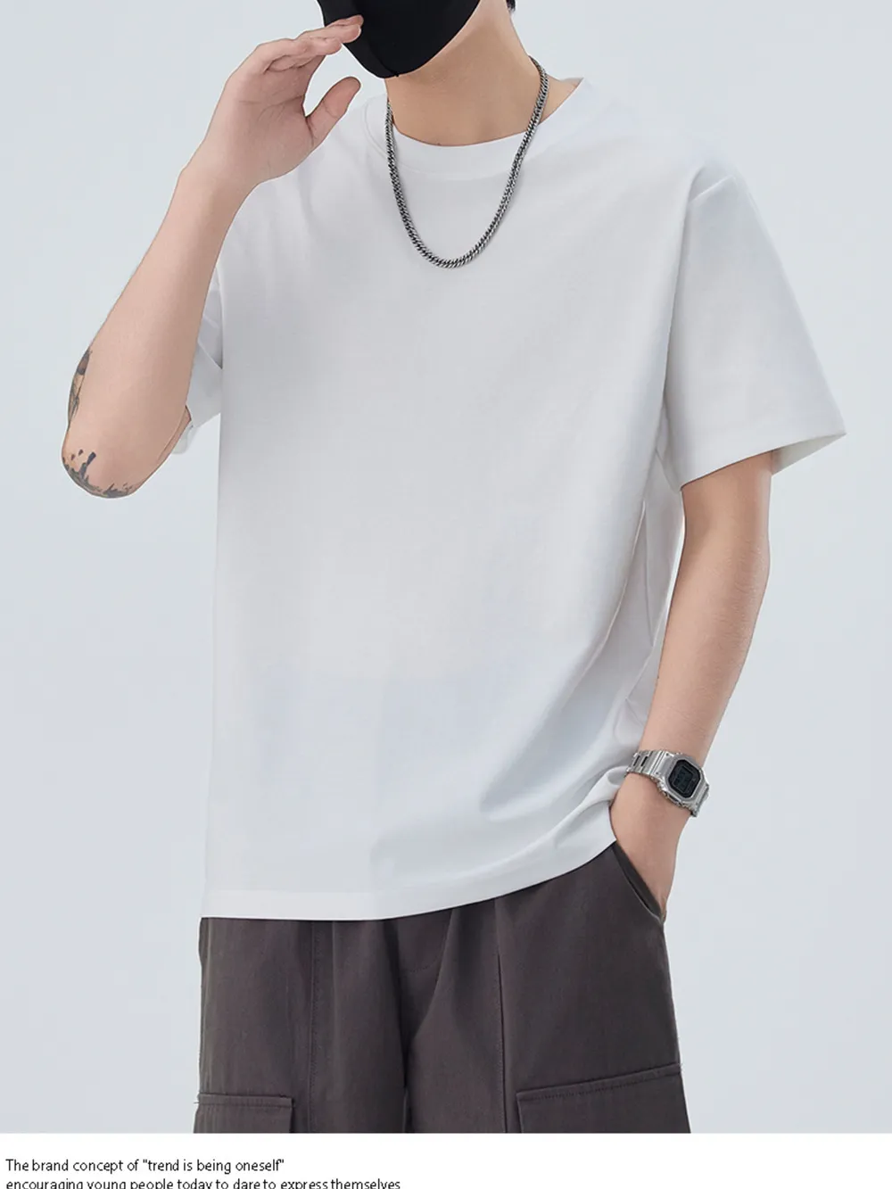 Men's Full Size Round Neck Short Sleeve T-Shirt Plus Size, image 18