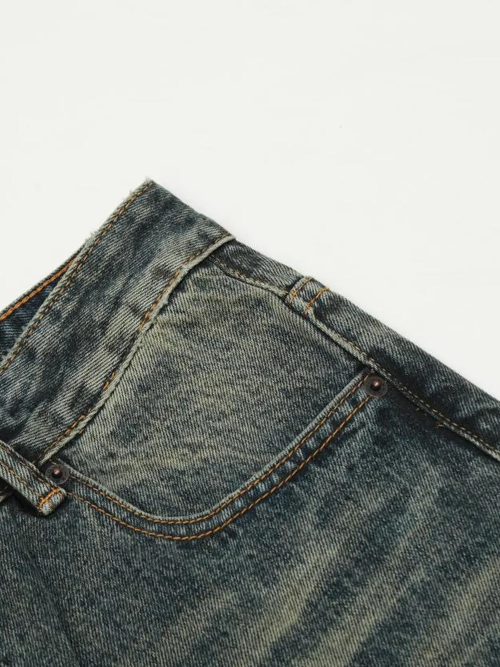 Men's Vintage Distressed Flare Jeans, image 11