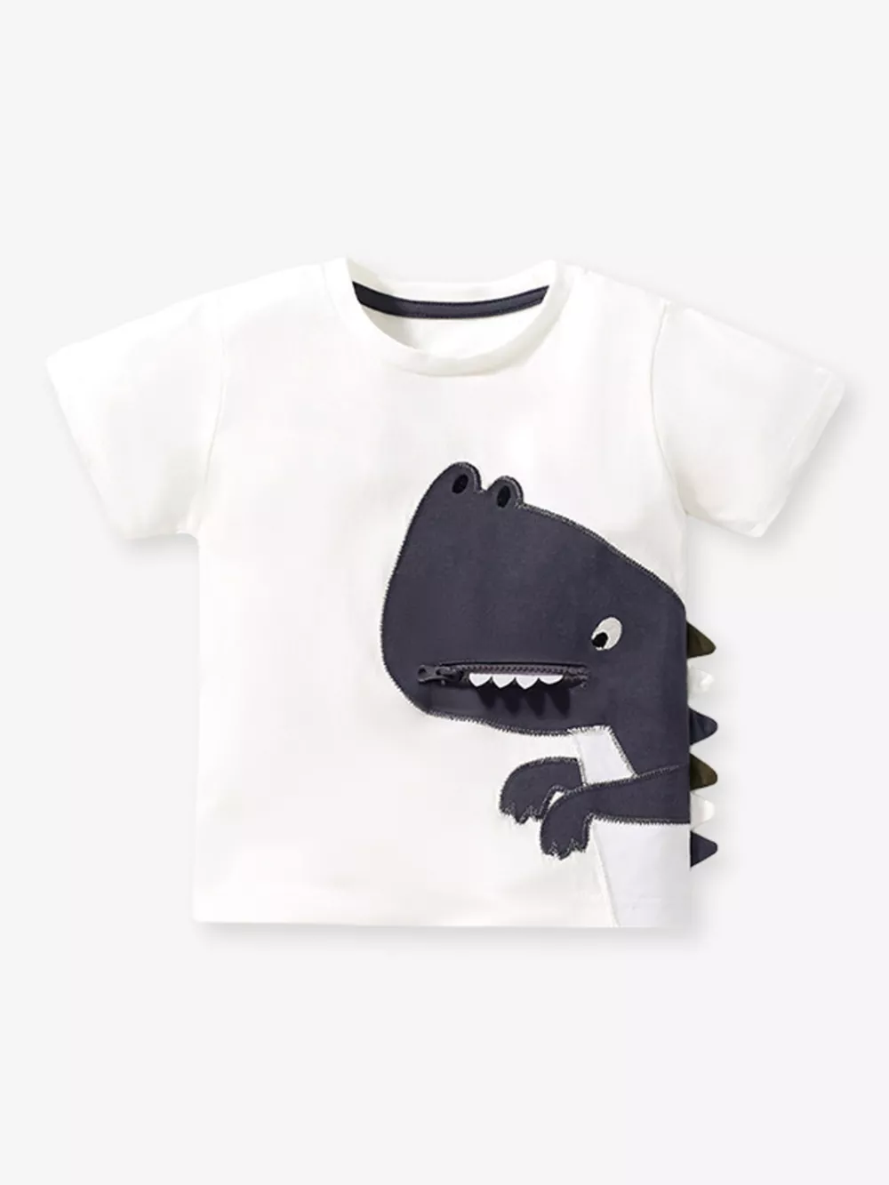 Children's Dinosaur Applique Short Sleeve T-Shirt, image 3