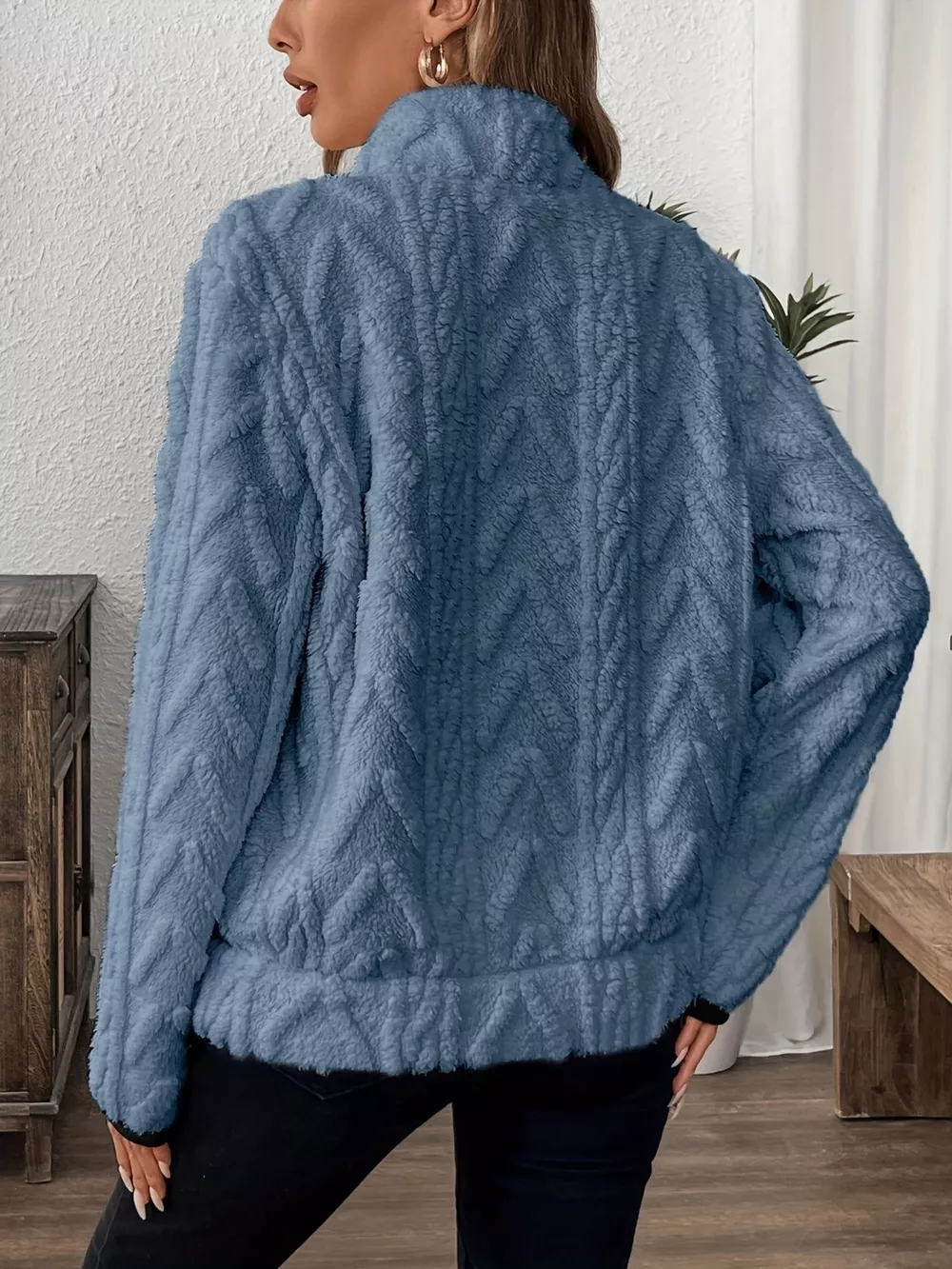 Cozy Sherpa Half Zip Sweatshirt, image 24