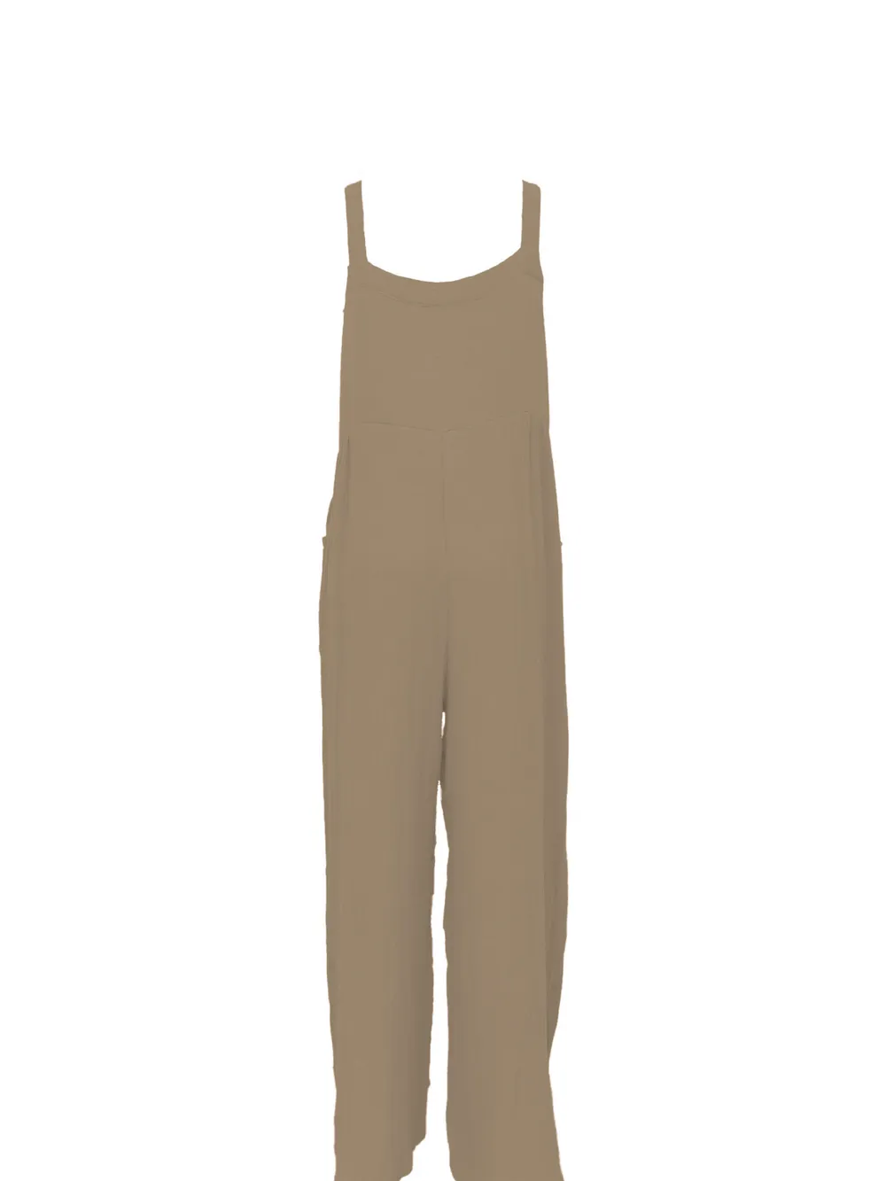 Full Size Casual Wide Leg Textured Overalls Plus Size, image 17