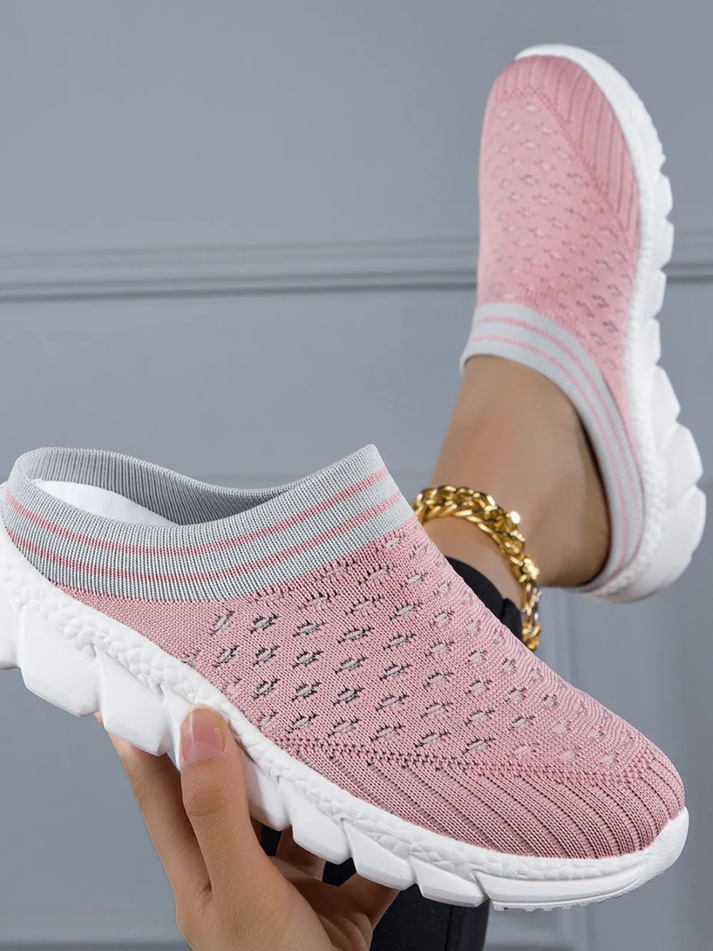Breathable Mesh Slip-On Sneakers, image 6