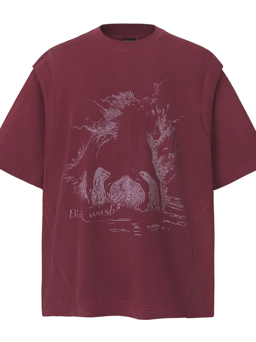 Men's Wash Graphic Round Neck T-Shirt, image 4
